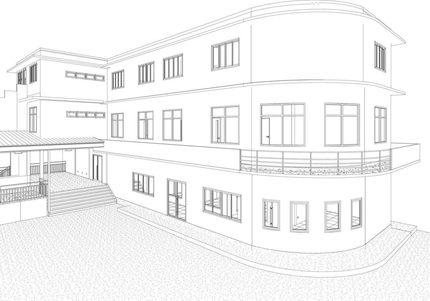 3d illustration du projet de construction vecteur