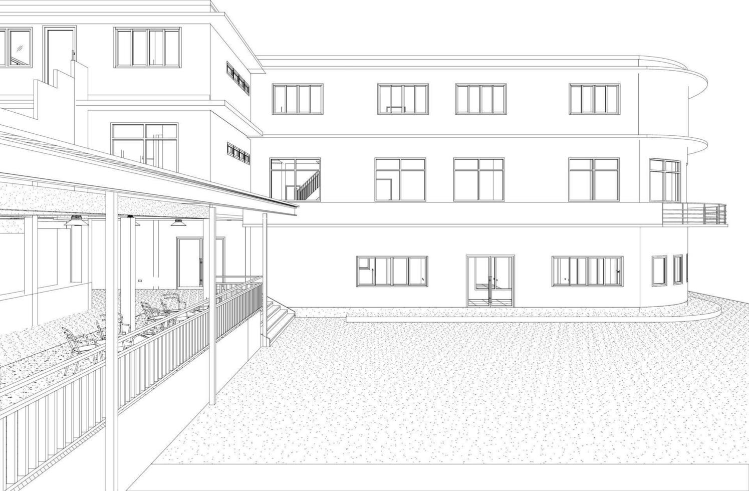 3d illustration du projet de construction vecteur