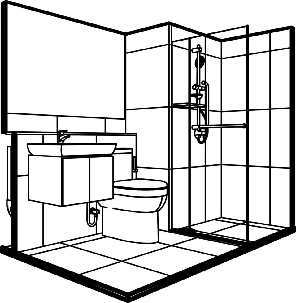 3d illustration du projet de construction vecteur