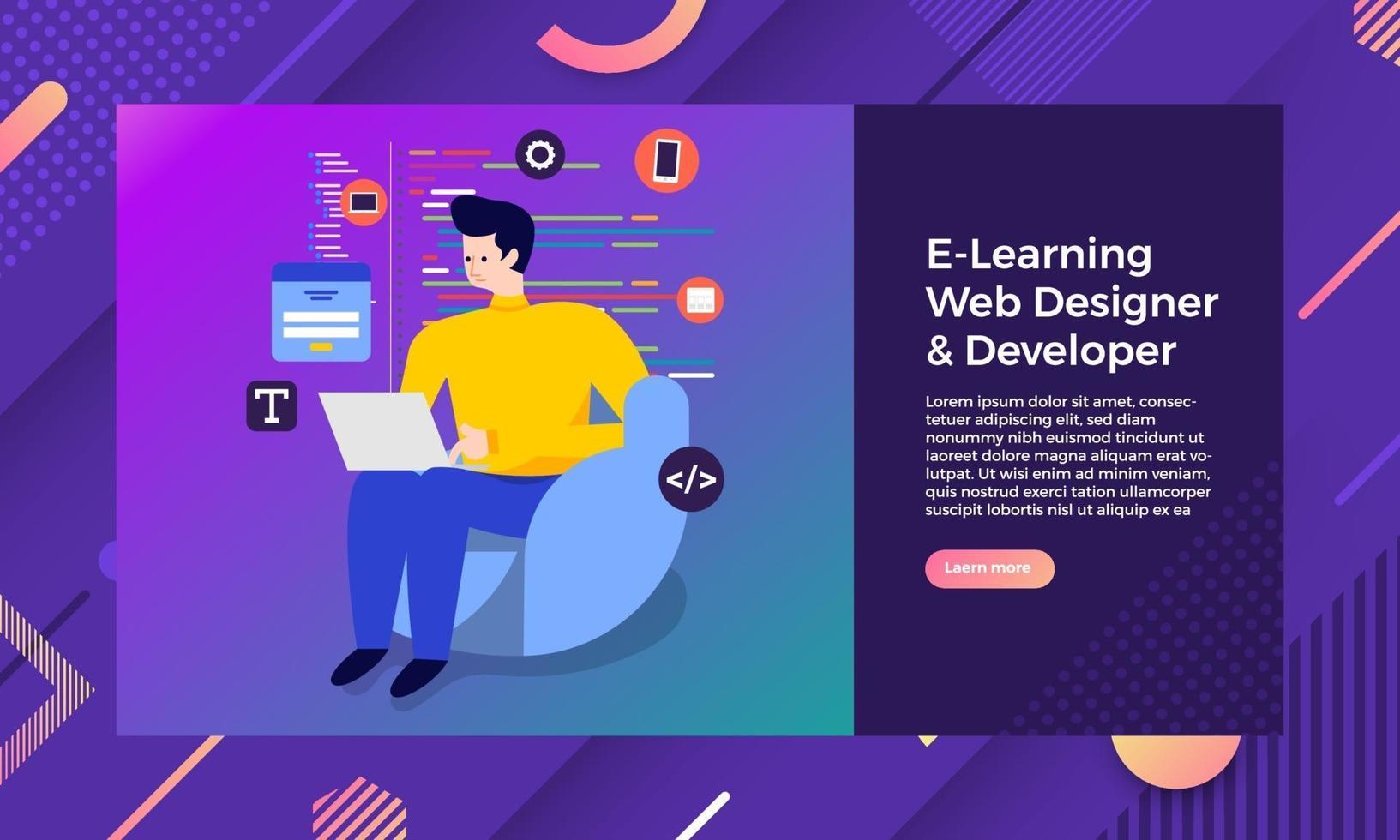 développeur web designer vecteur