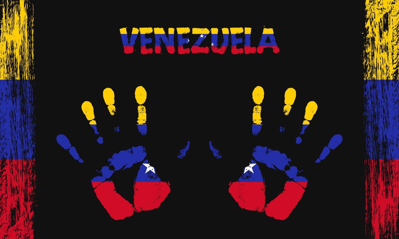 vecteur drapeau de Venezuela avec une paume