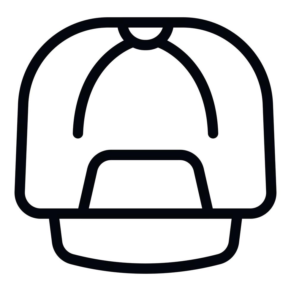 retour casquette icône contour vecteur. de face chapeau vecteur