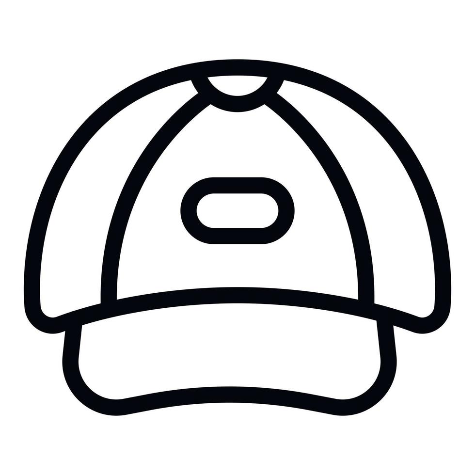 base-ball casquette icône contour vecteur. sport visière vecteur