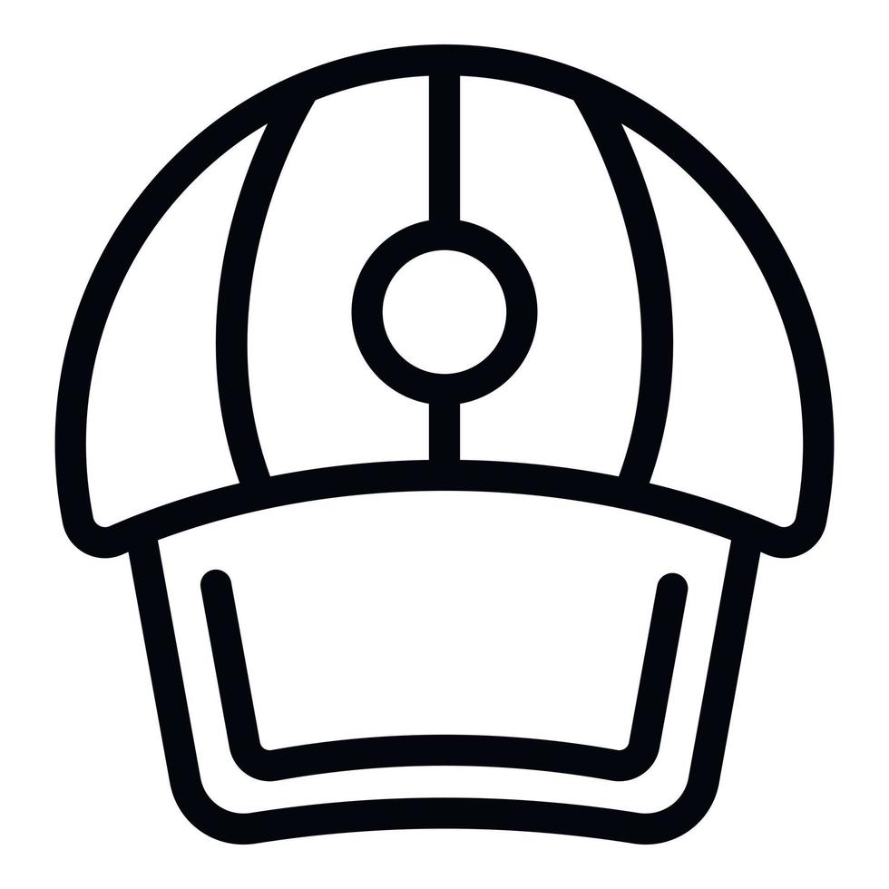 mode casquette icône contour vecteur. chapeau base-ball vecteur