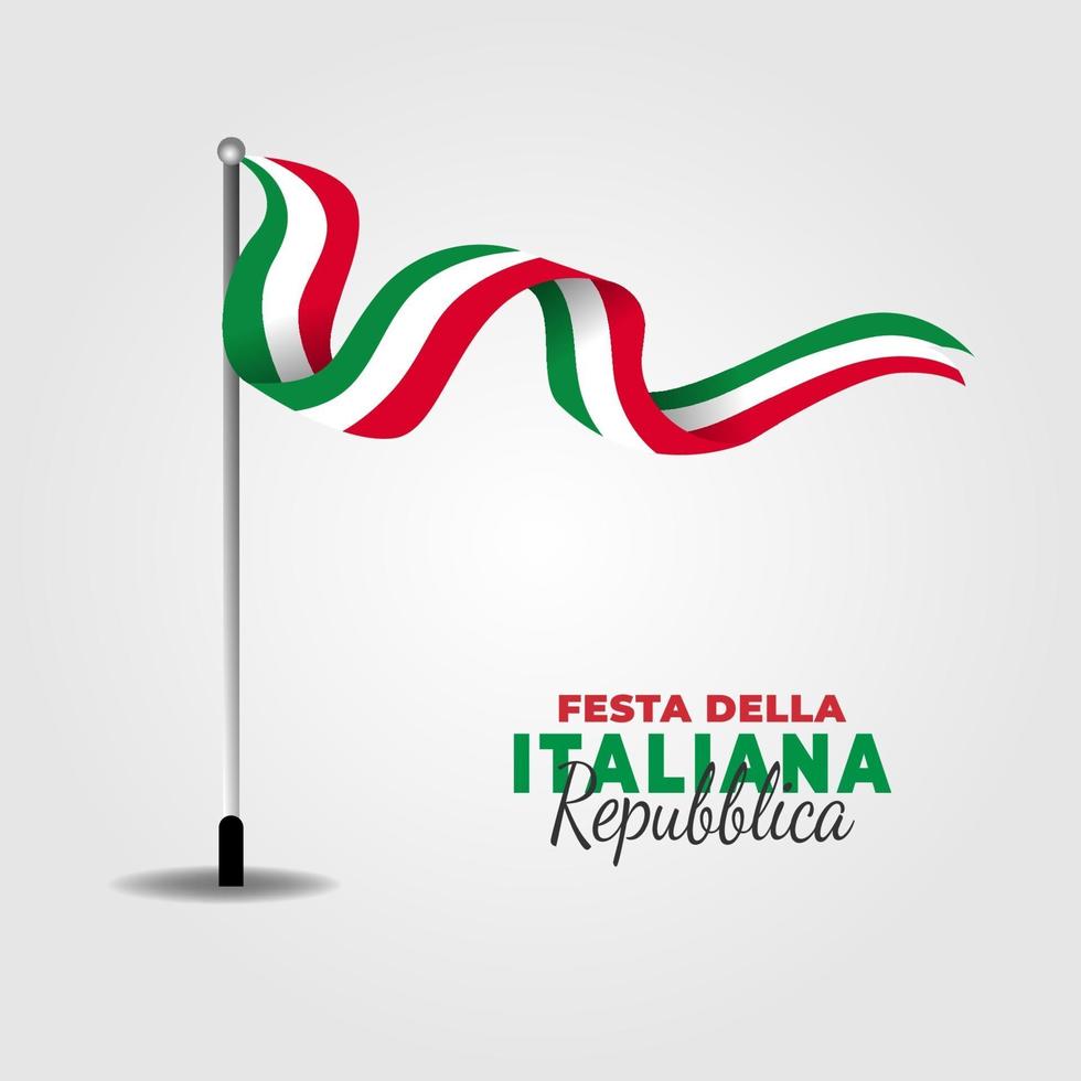 illustration vectorielle de festa della repubblica italiana affiche vecteur