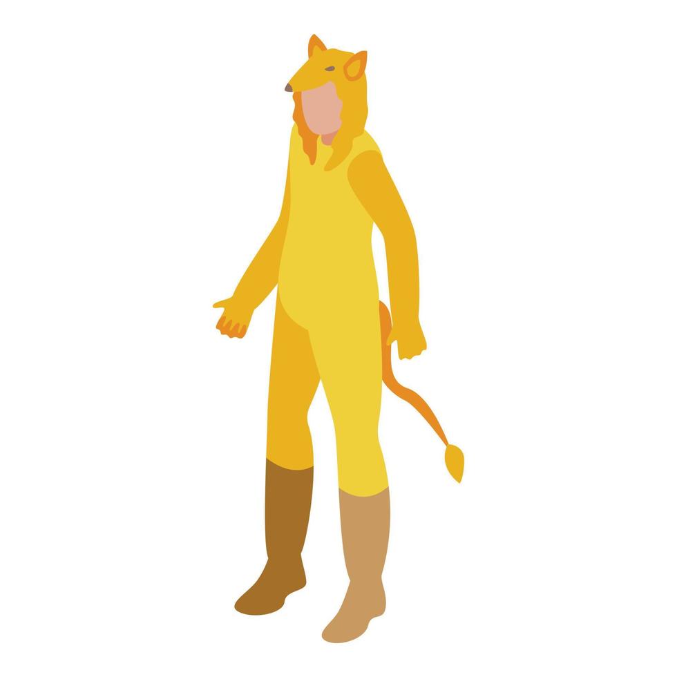 kangourou Halloween animal costume icône isométrique vecteur. content mascotte vecteur