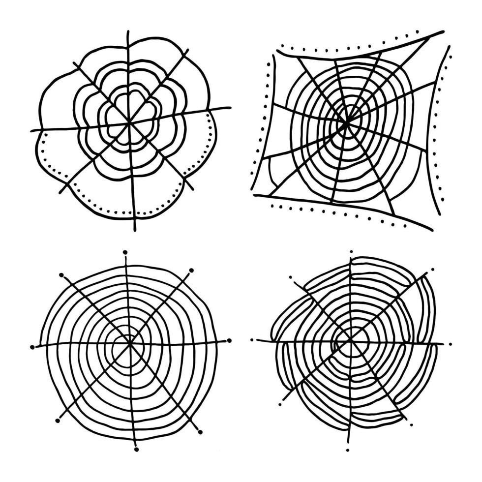 gribouiller les contours du web, de la toile d'araignée, de la toile d'araignée, du gossamer. conception créative de fond d'halloween. vecteur de griffonnage. fond de toile de fond.