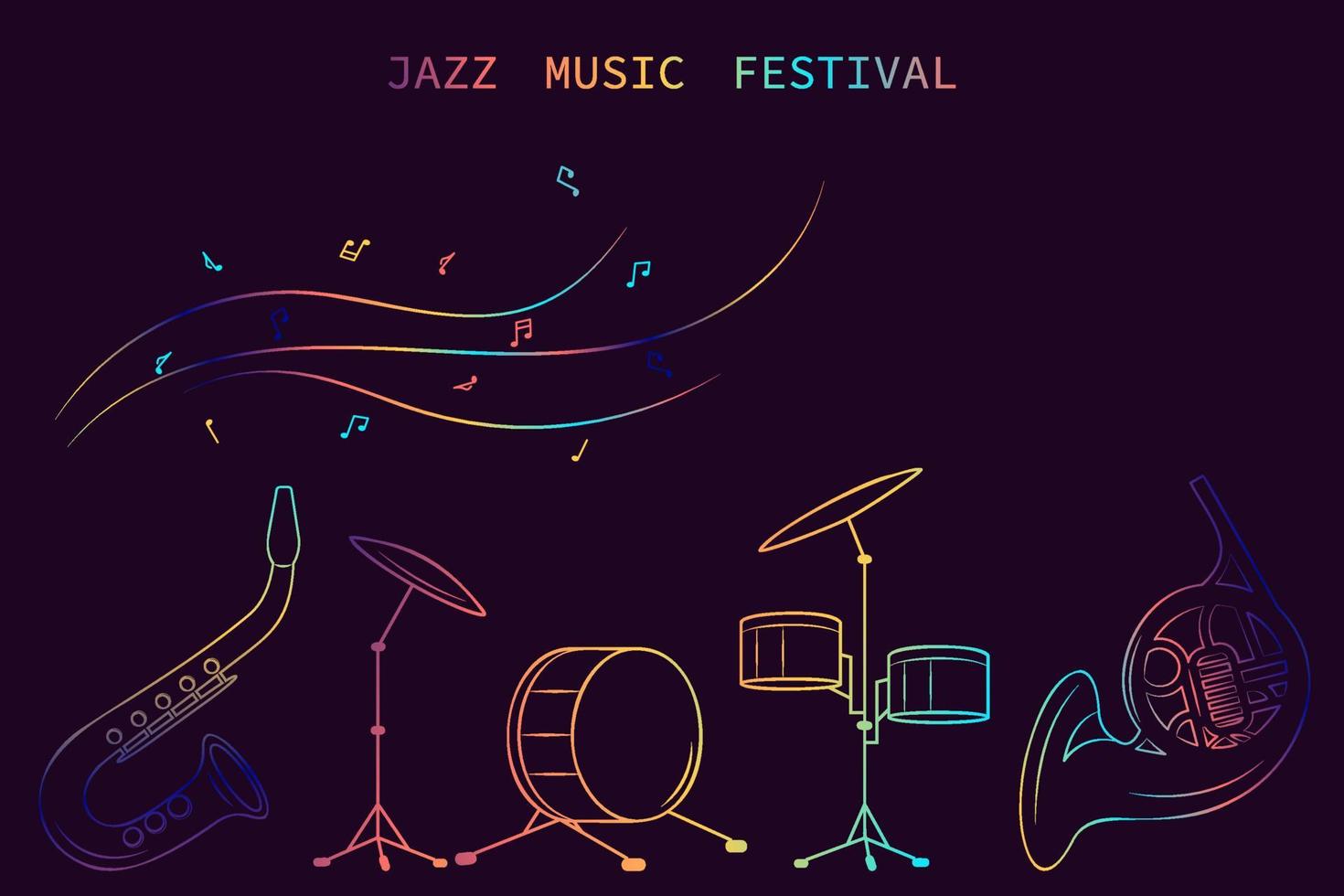 affiche du festival de jazz vecteur