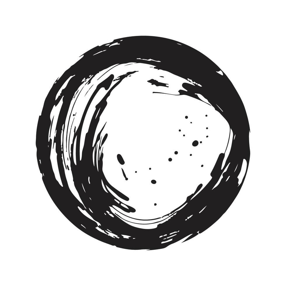 cercle, ancien logo concept noir et blanc couleur, main tiré illustration vecteur