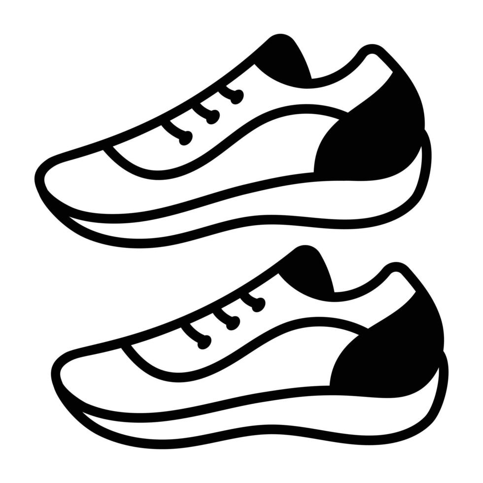 chaussures de sport à la mode vecteur