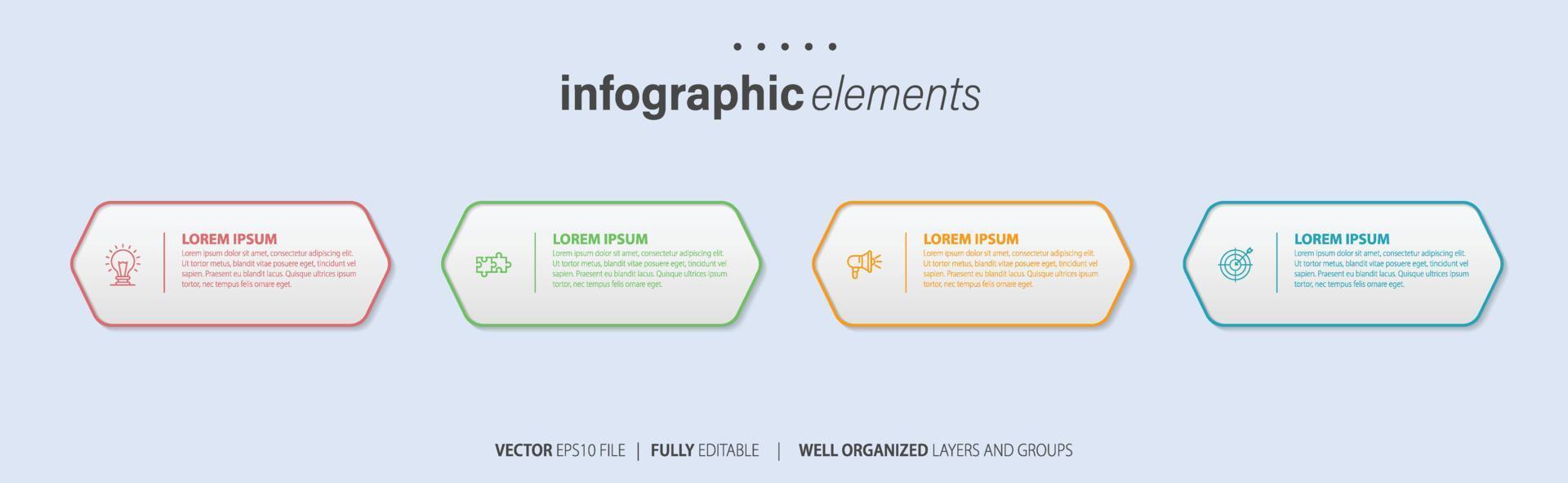 infographie éléments Les données visualisation vecteur