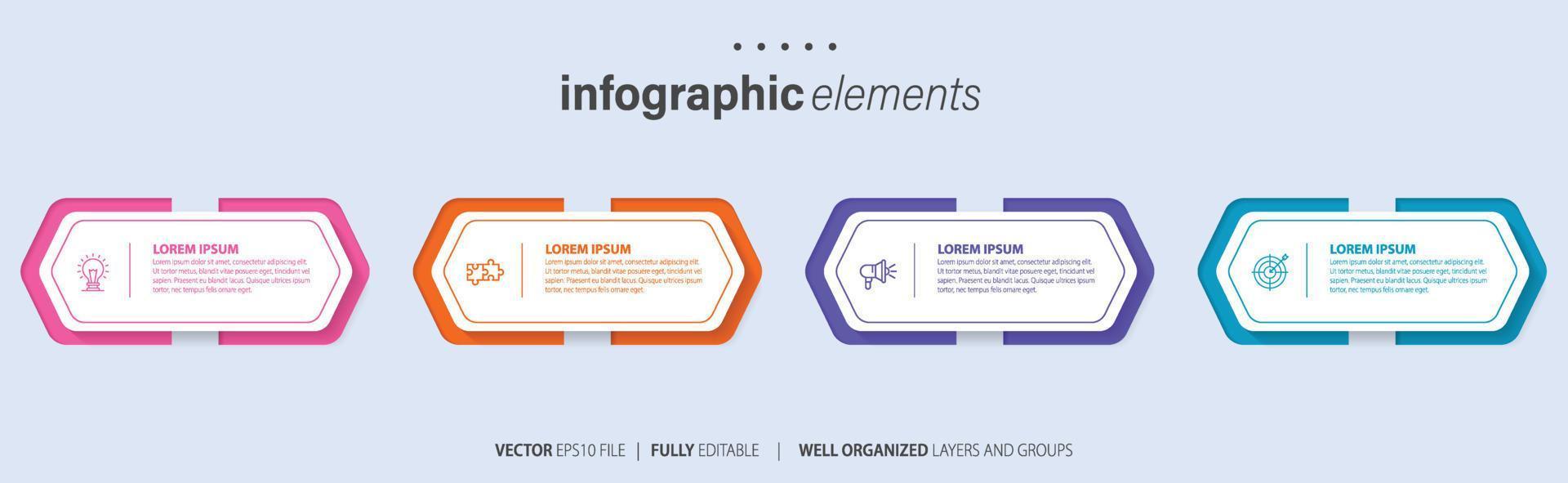 infographie éléments Les données visualisation vecteur