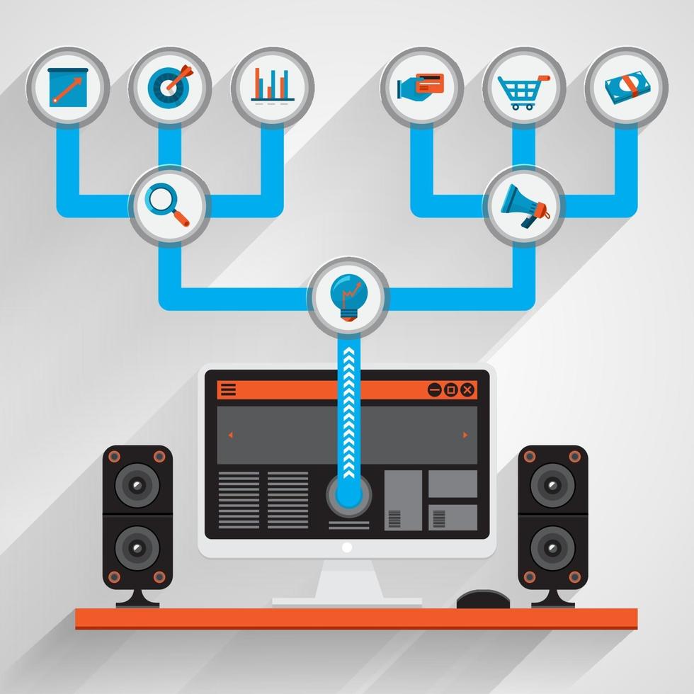 illustration de concept d & # 39; entreprise infographique vecteur