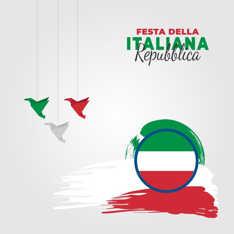 illustration vectorielle de festa della repubblica italiana affiche vecteur