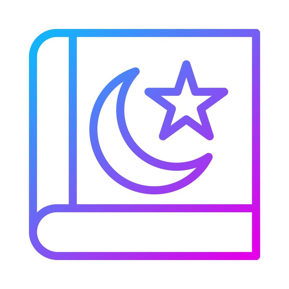 coran icône pente violet Couleur Ramadan symbole parfait. vecteur