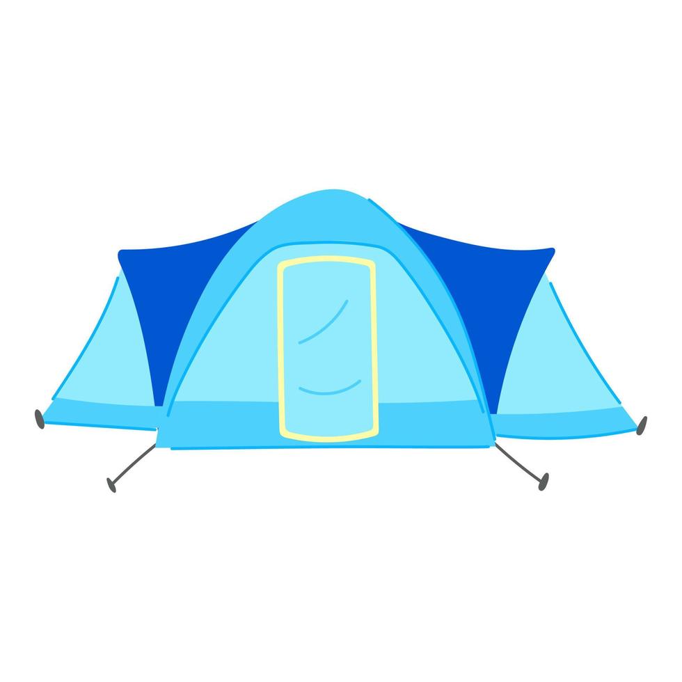 tourisme tente camp dessin animé vecteur illustration