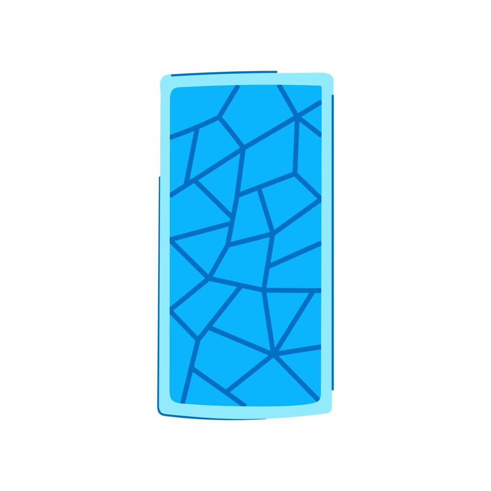 carré la glace cube plateau dessin animé vecteur illustration