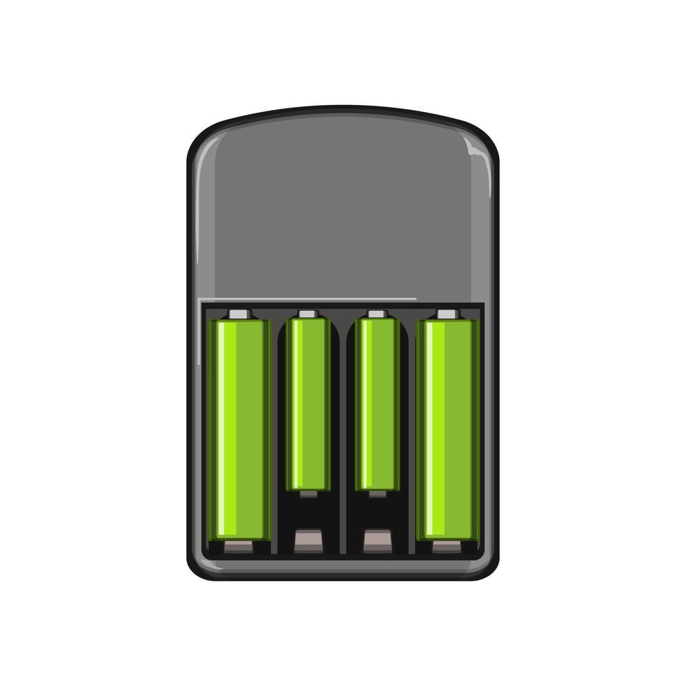 électrique aa batterie chargeur dessin animé vecteur illustration