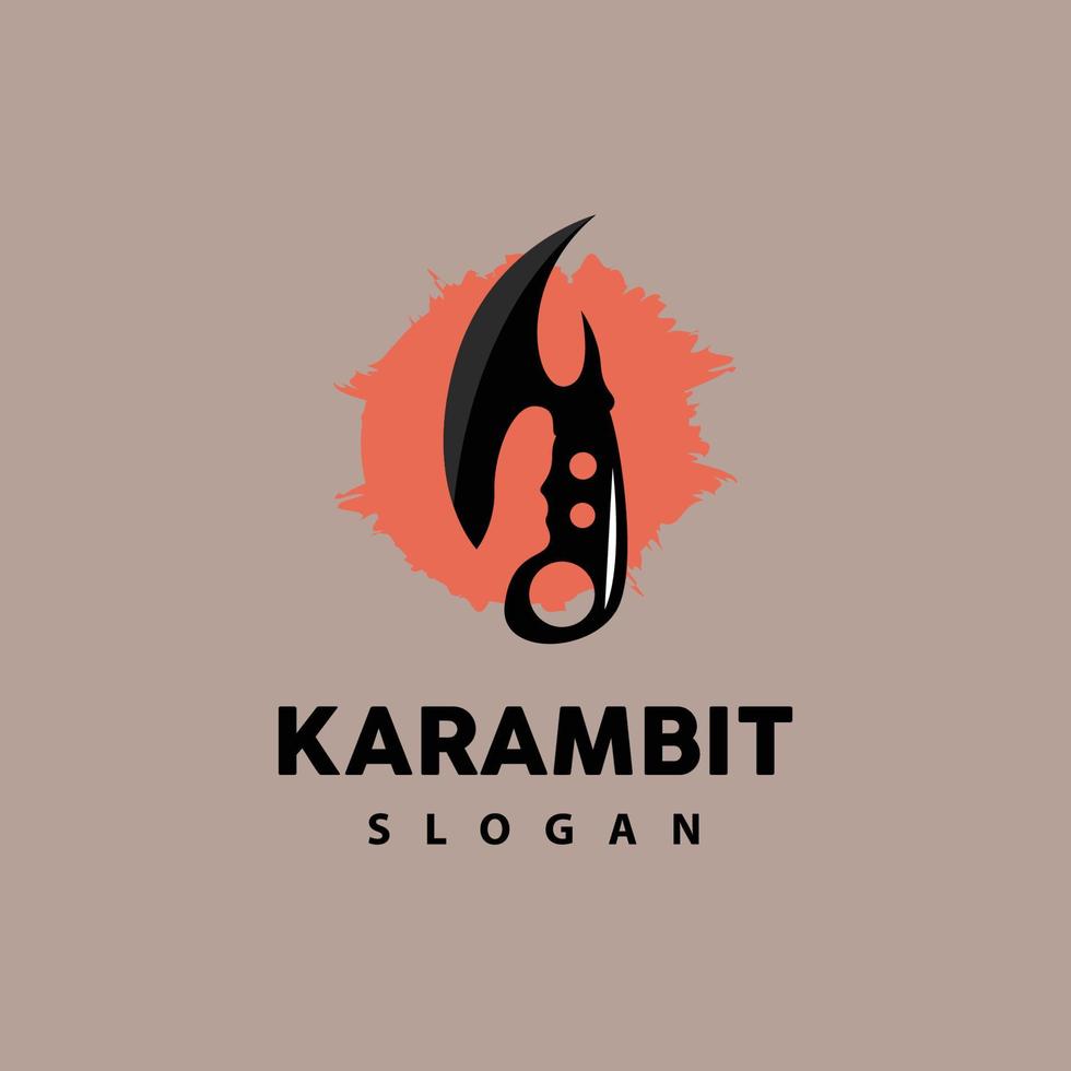 kerambit logo, Indonésie combat arme vecteur, ninja combat outil Facile conception, modèle illustration symbole icône vecteur