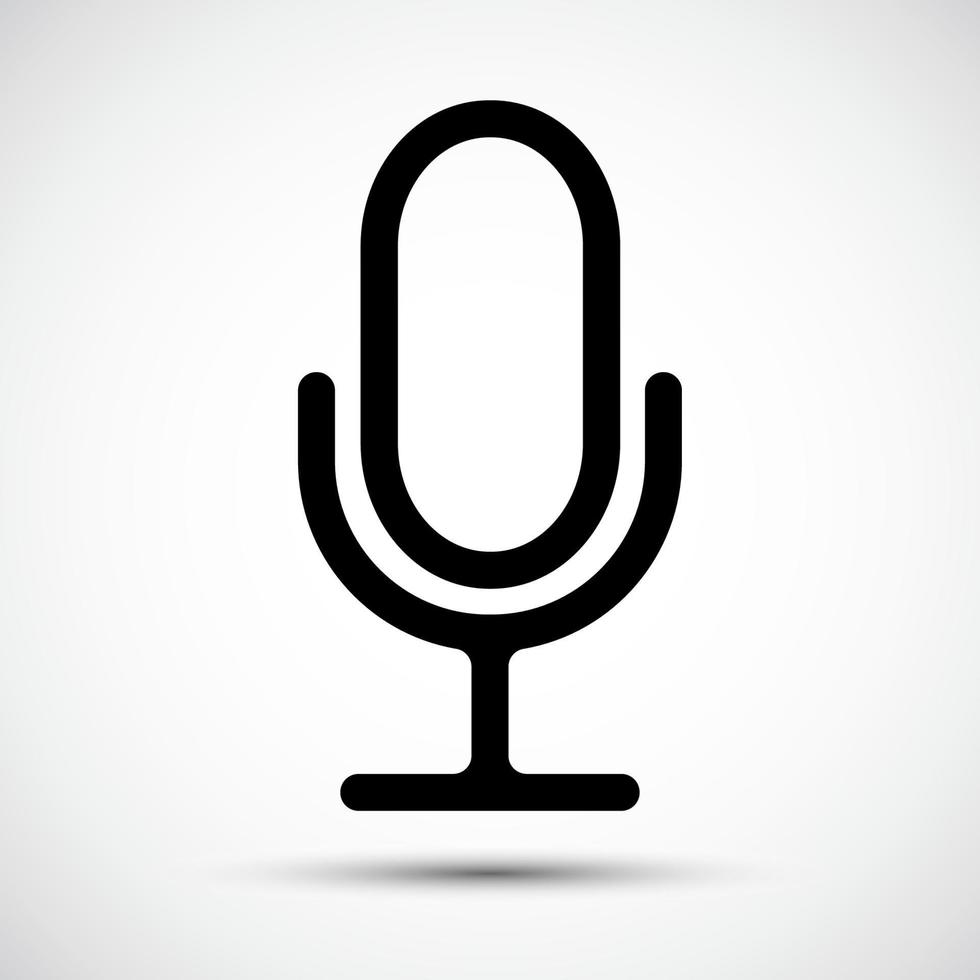 microphone icône symbole signe isoler sur fond blanc, illustration vectorielle eps.10 vecteur
