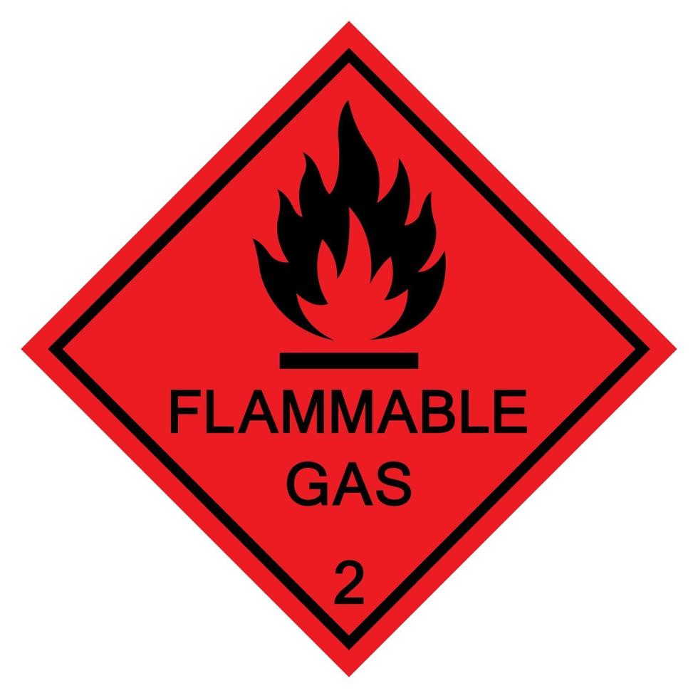Signe de symbole de gaz inflammable isoler sur fond blanc, illustration vectorielle eps.10 vecteur
