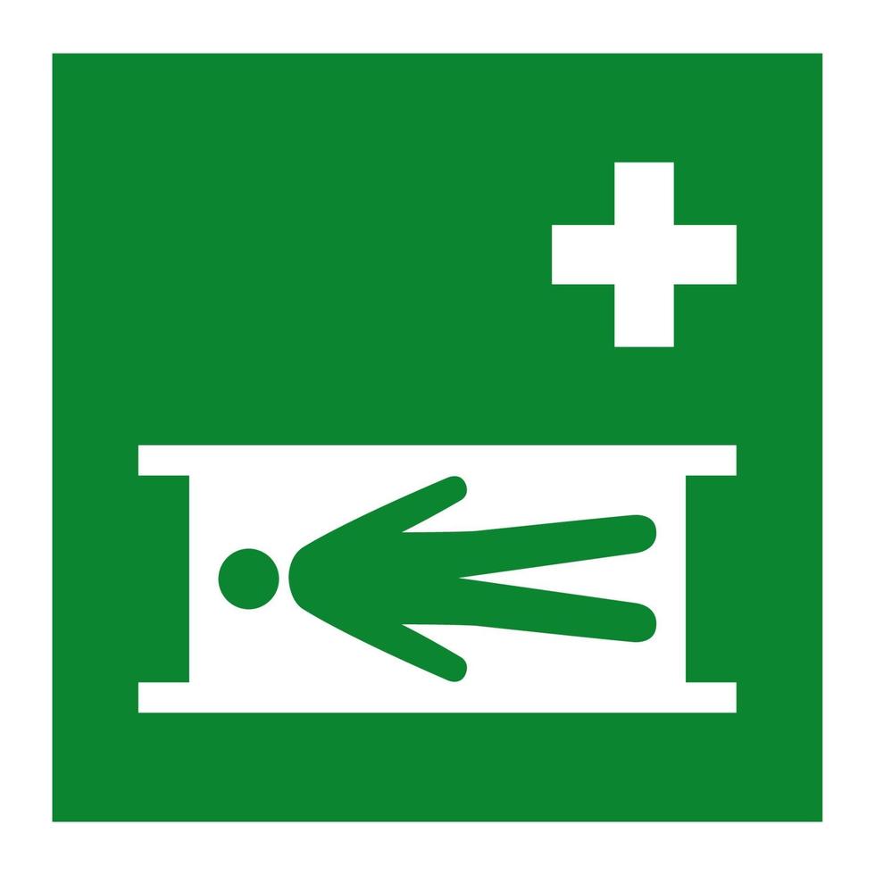 Symbole de civière d'urgence isoler sur fond blanc, illustration vectorielle eps.10 vecteur