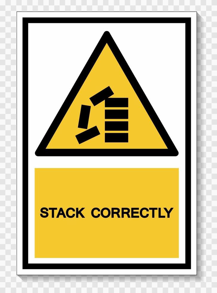 Ppe icon.stack correctement symbole signe isoler sur fond blanc, illustration vectorielle eps.10 vecteur