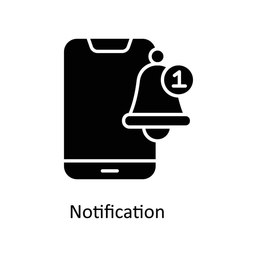 notification vecteur solide Icônes. Facile Stock illustration Stock