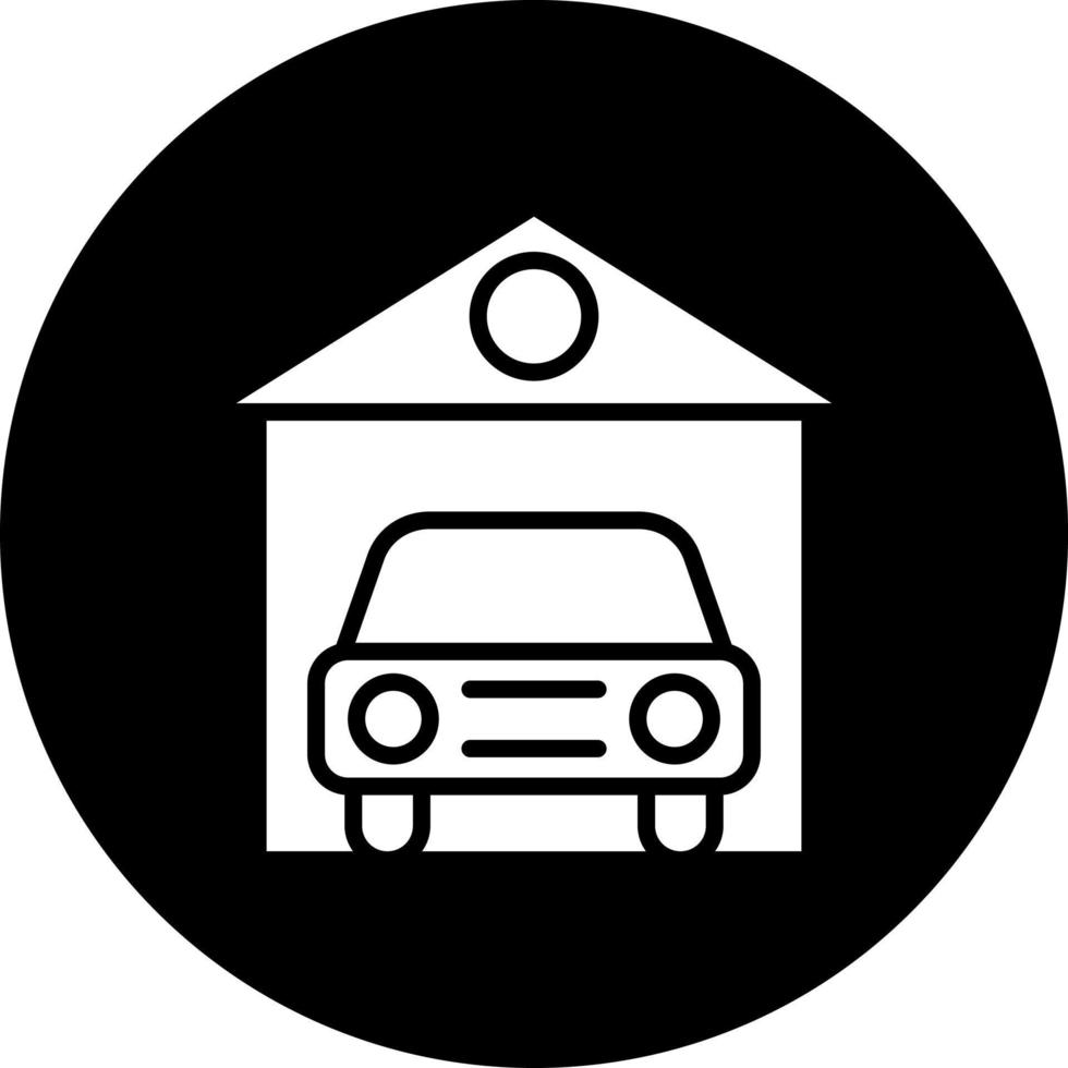 voiture garage vecteur icône style