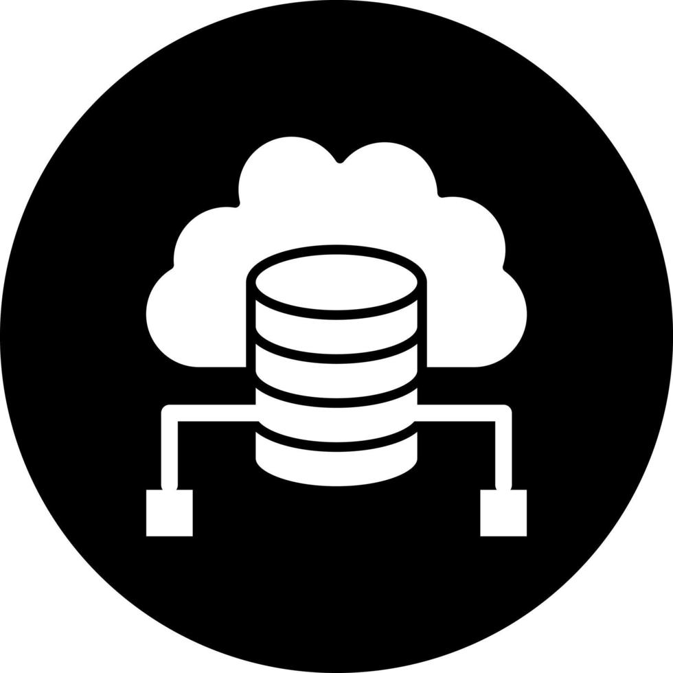nuage Les données vecteur icône style