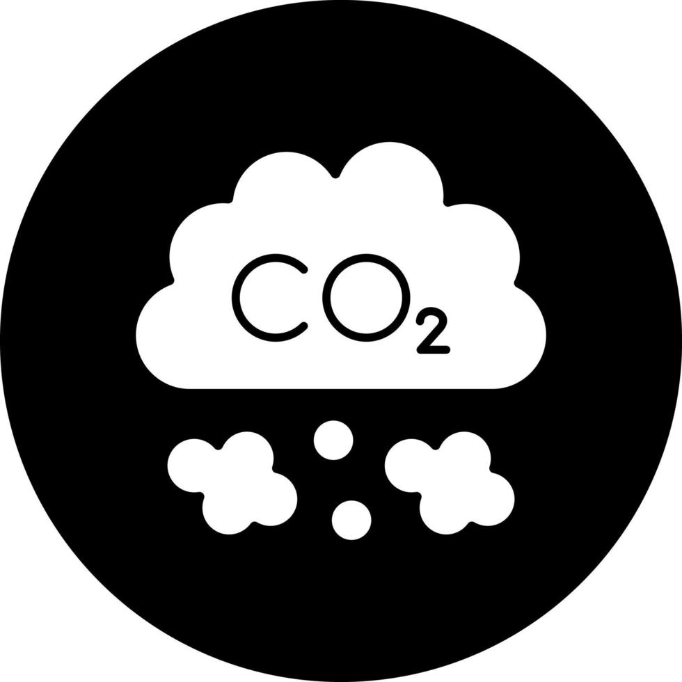 CO2 vecteur icône style