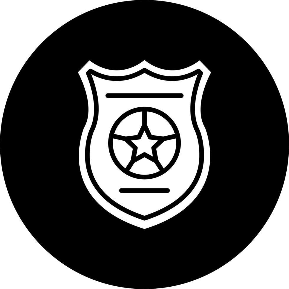 police badge vecteur icône style