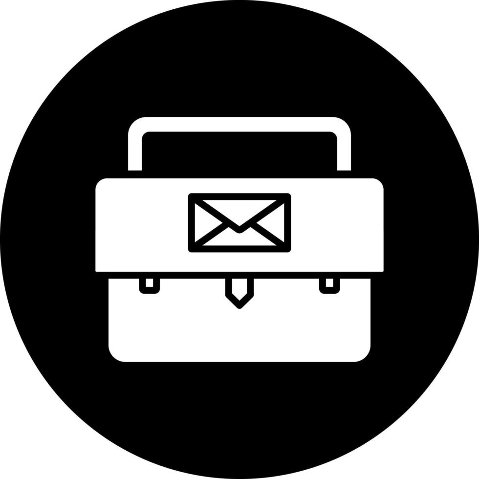 courrier sac vecteur icône style