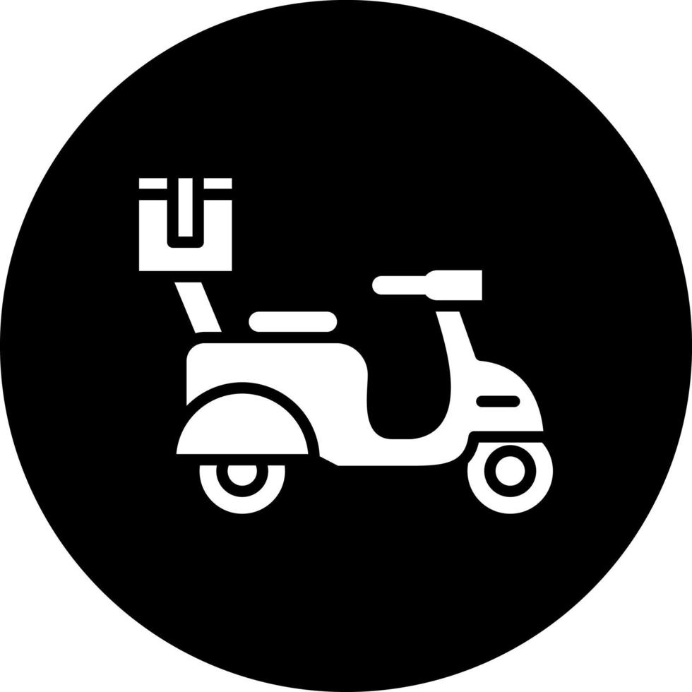 livraison scooter vecteur icône style