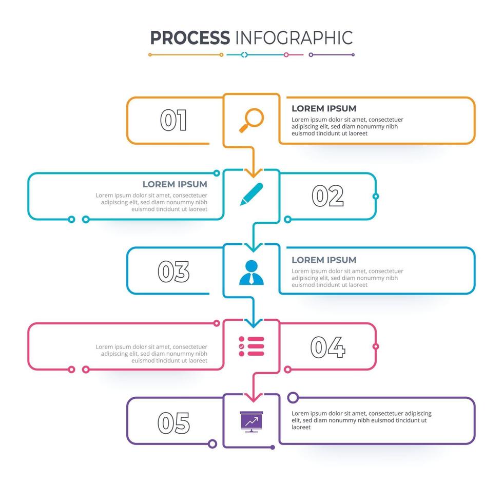 modèle d'infographie de chronologie. concept de diagramme d'étape ou de processus. vecteur