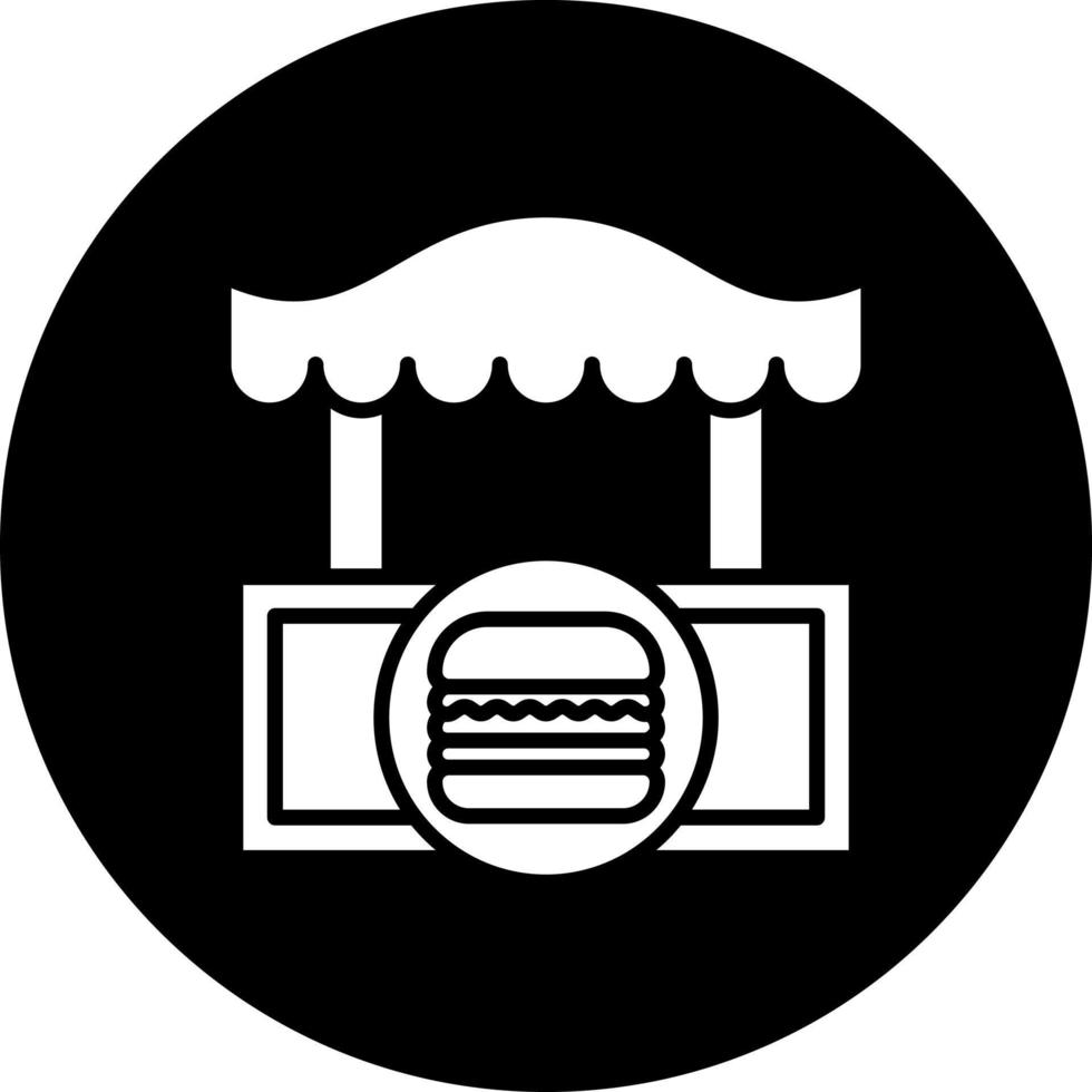 Burger magasin vecteur icône style