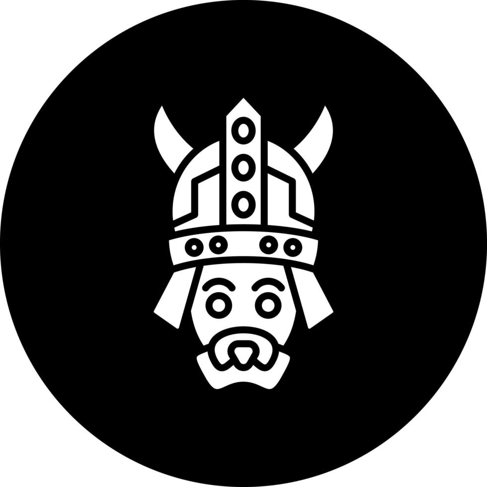 viking chasse chien vecteur icône style