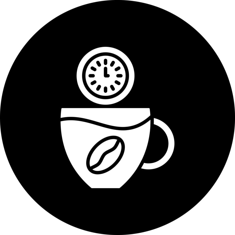 café temps vecteur icône style