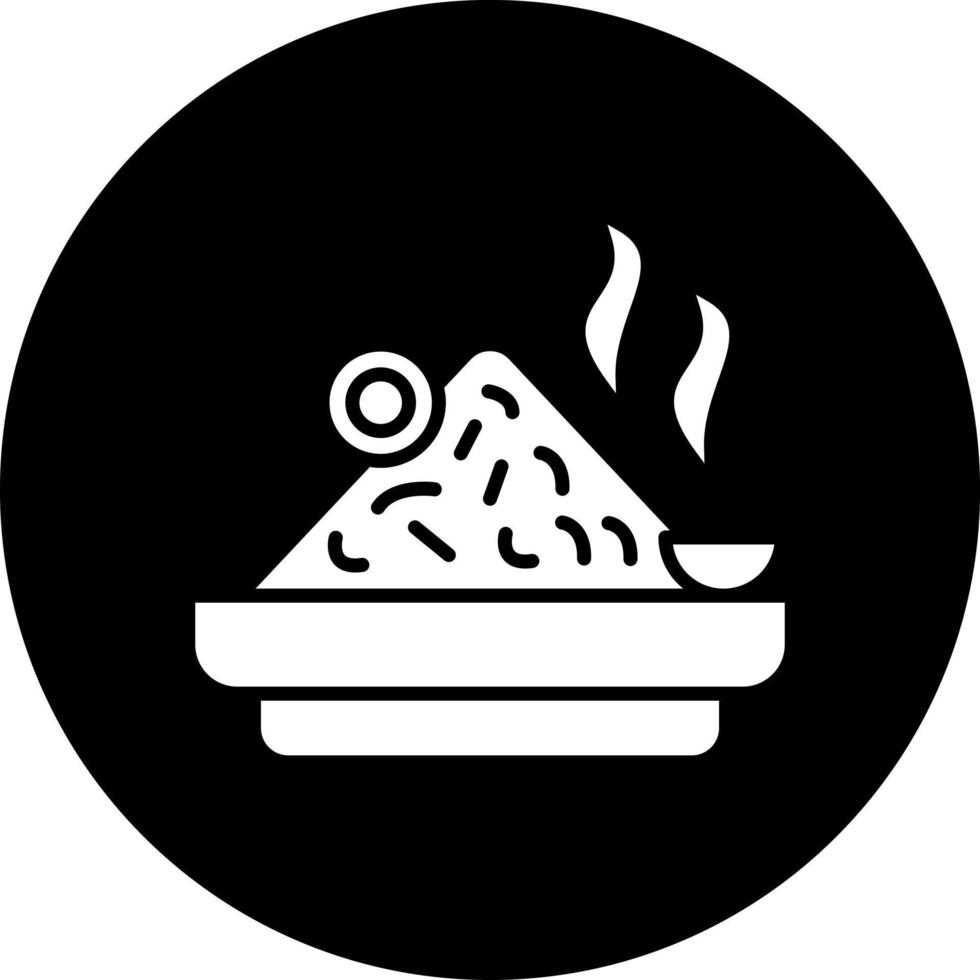 nasi goreng vecteur icône style