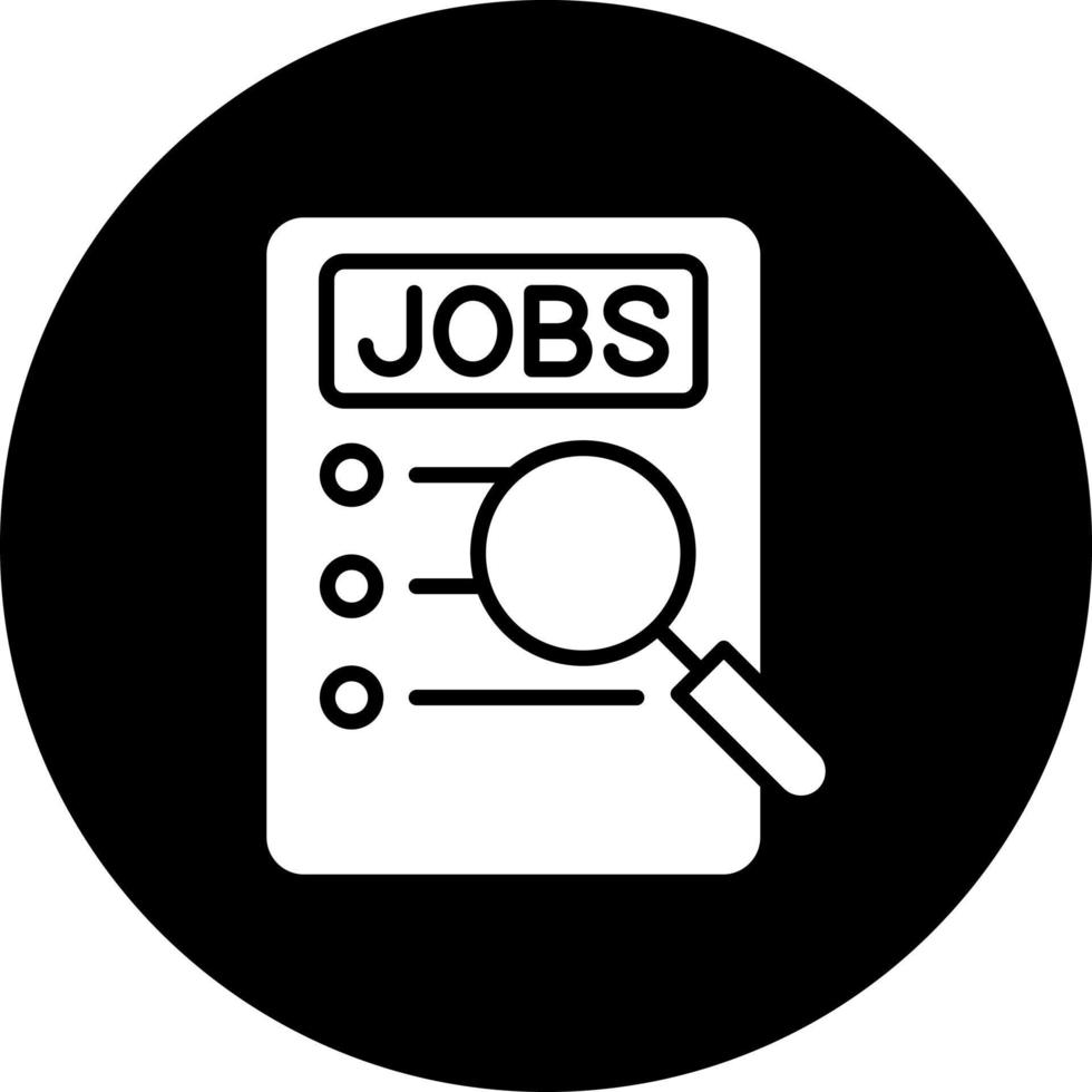 emploi recherche vecteur icône style