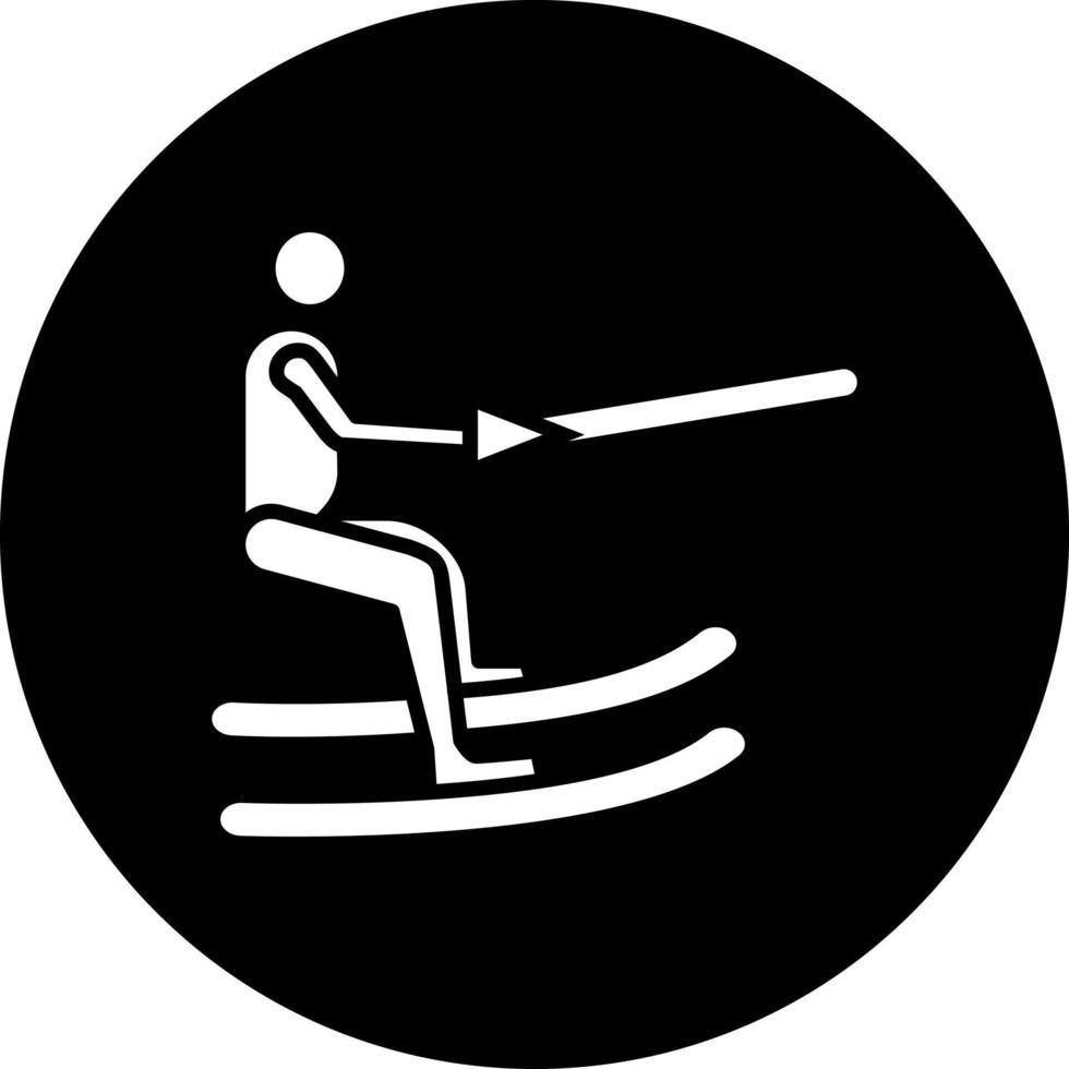 pieds nus ski vecteur icône style