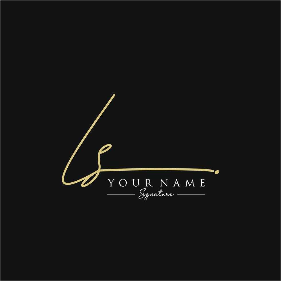 lettre ls signature logo template vecteur