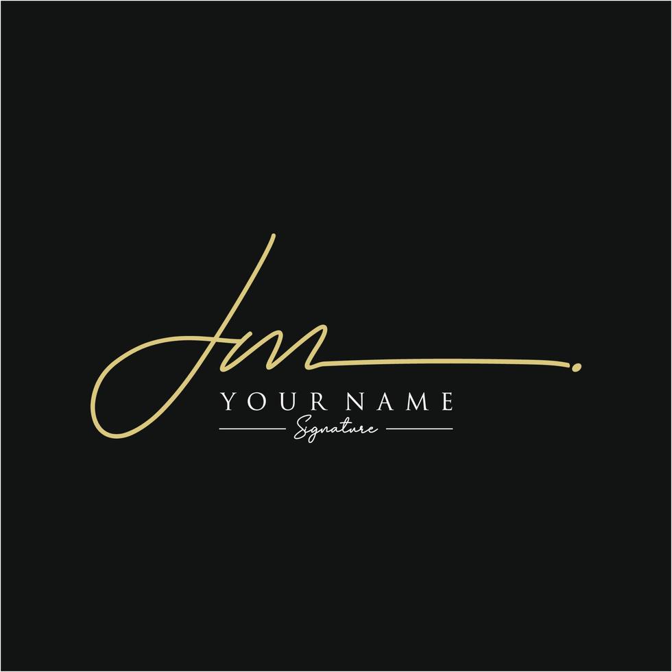 lettre jm signature logo template vecteur