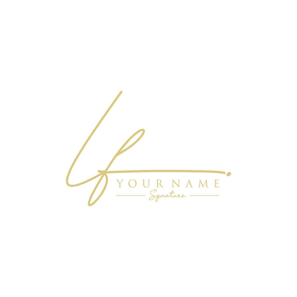 lettre lf signature logo template vecteur