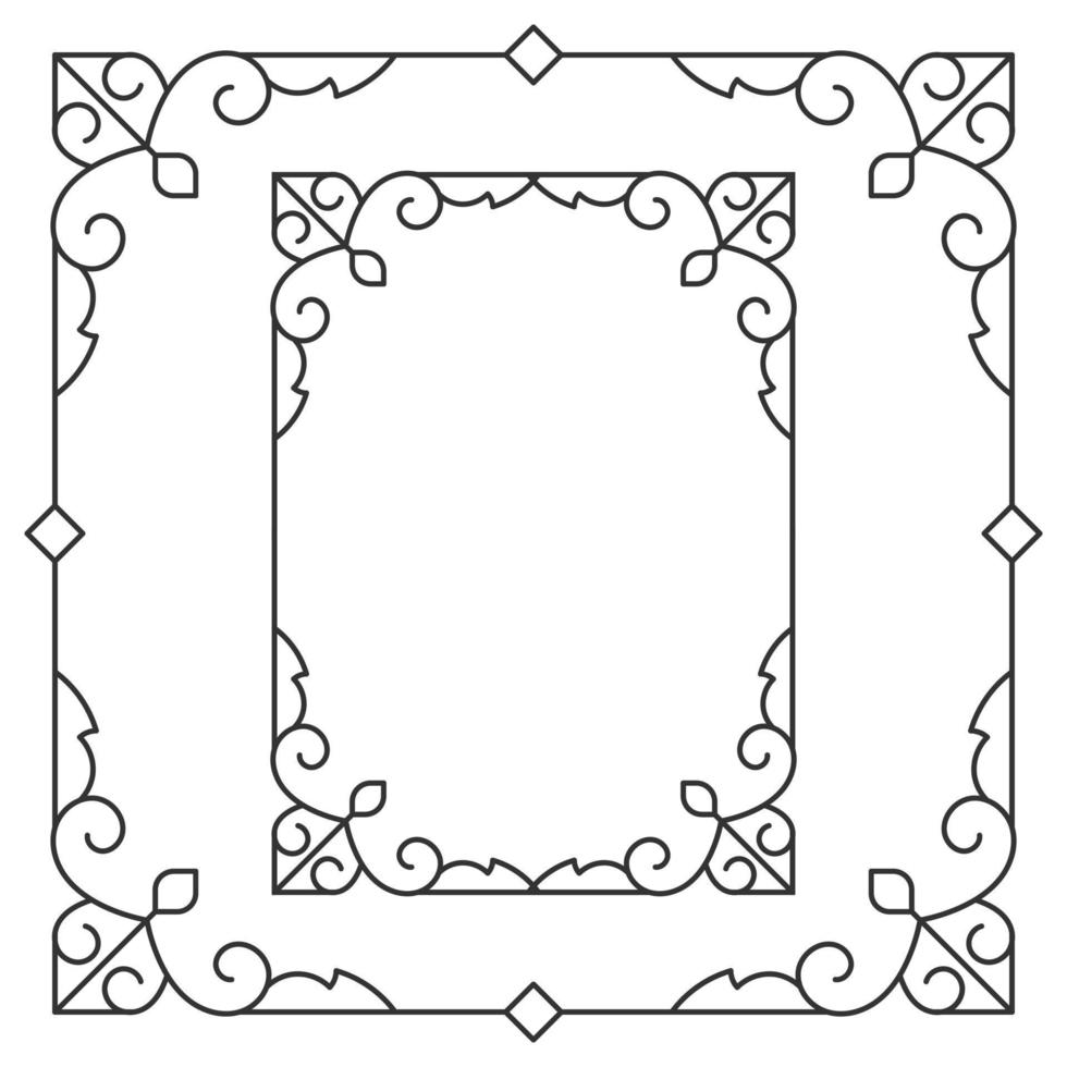 s'épanouit ancien ornement Cadre. - vecteur. vecteur