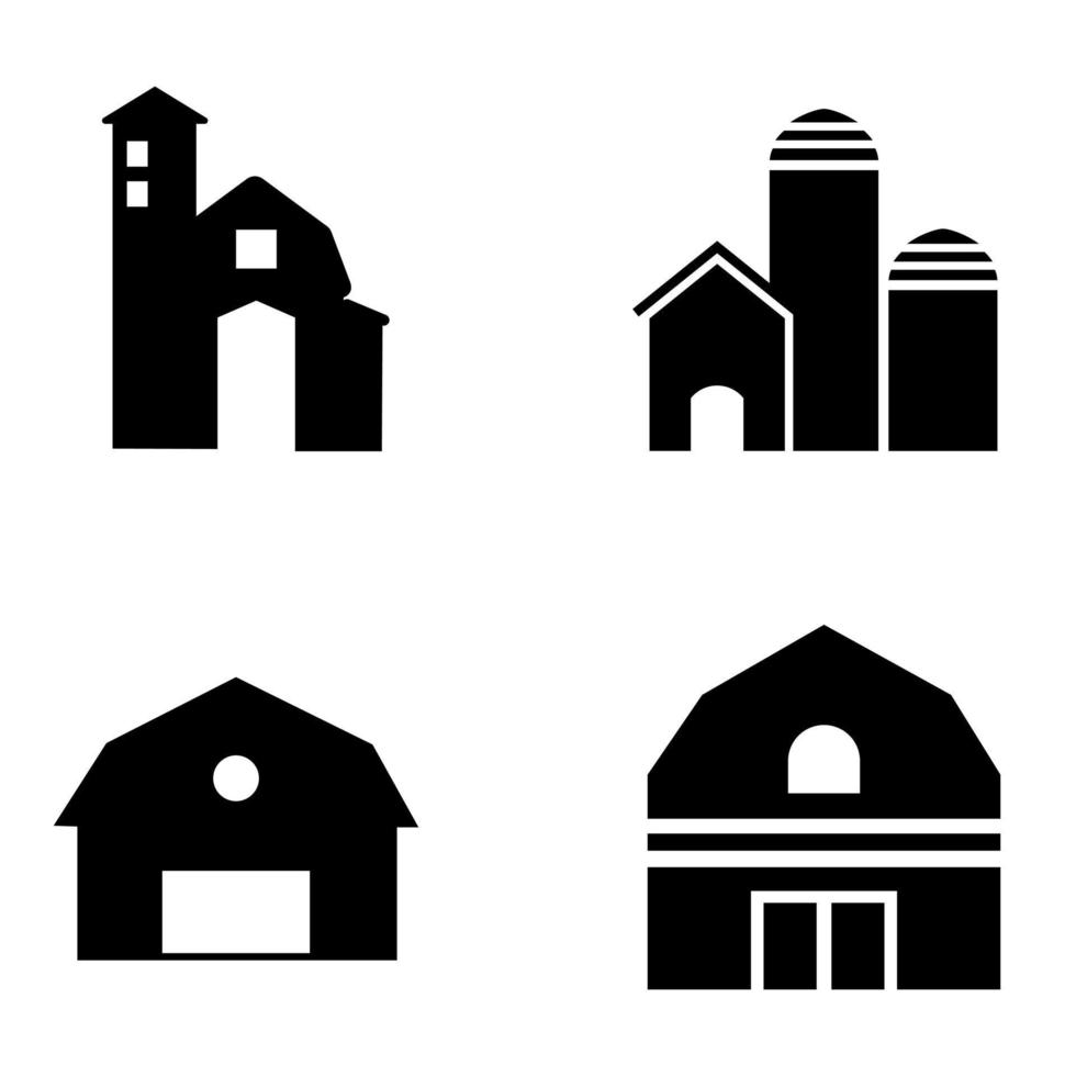 ferme vecteur icône ensemble. ranch illustration signe collection. jardin symbole ou logo.