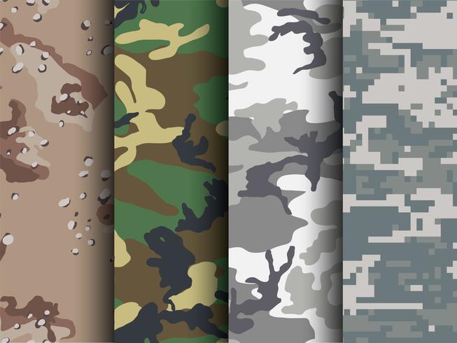 Patrons de camouflage gratuits pour Illustrator et Photoshop vecteur