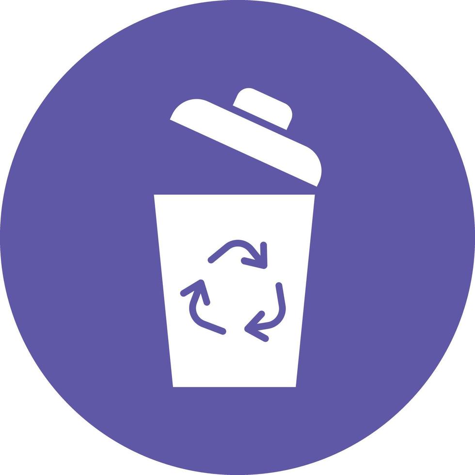 vecteur conception recycler poubelle icône style