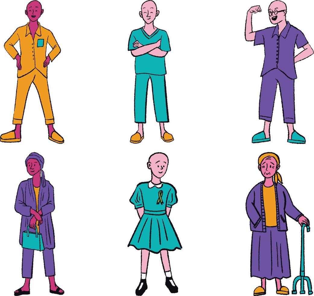 ensemble de gens avec différent professions. vecteur illustration dans dessin animé style.