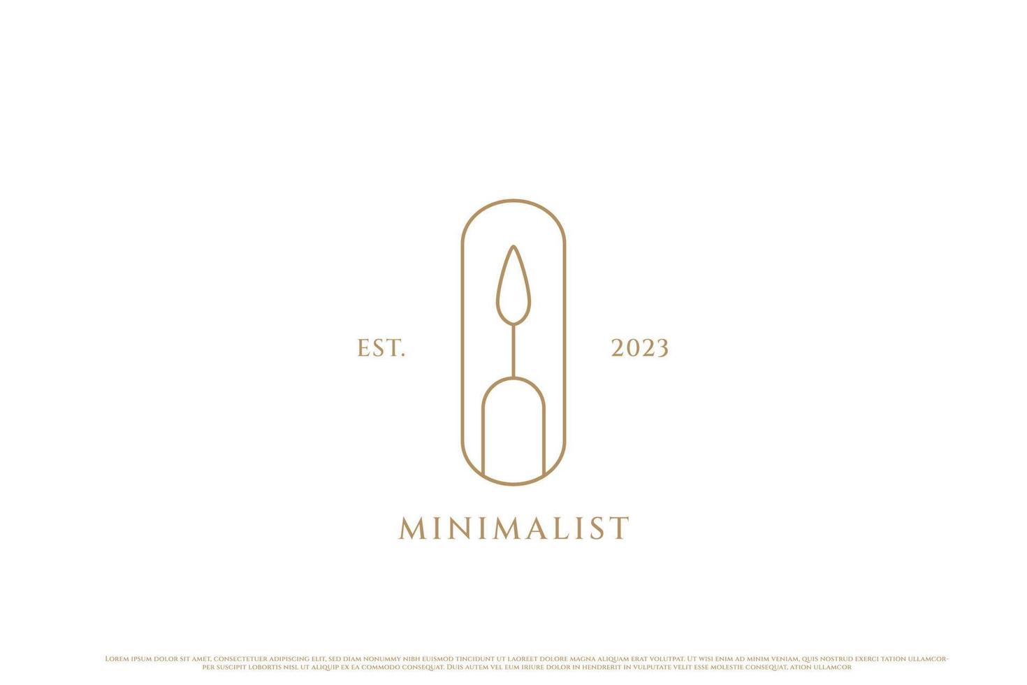 minimaliste bougie logo conception illustration. Facile plat élégant luxe bougie silhouette ligne art. boutique femme beauté spa logo. gracieux féminin beauté sauna Créatif luxe élégant idée conception. vecteur